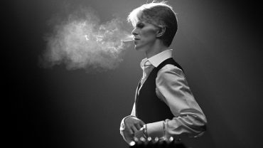 Bowie’s Thin White Duke persona, smoking a Gitanes cigarette, 1976.